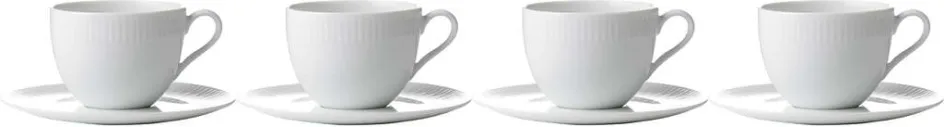 Best aida Relief Kaffekop m. Underkop 4 stk. 20 cl, Hvid