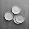 New Relief Suppetallerken 4 stk. 22 cm, Hvid Tallerkensæt|Dybe Tallerkener