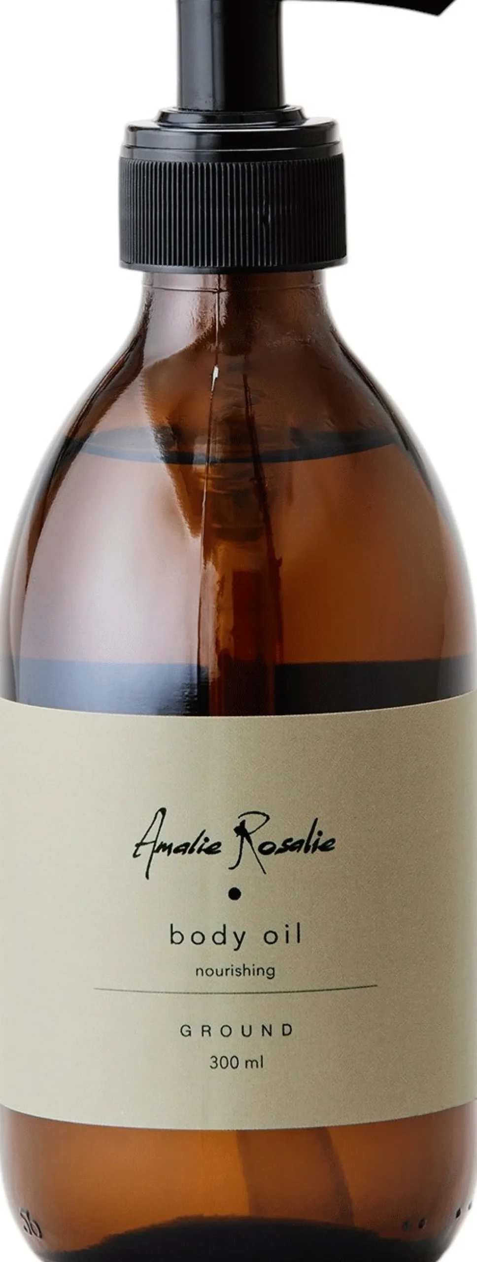 Amalie Rosalie Kropspleje > Ground Kropsolie 300 ml, Geranium/Lemon/Patchouli/Sandelwood