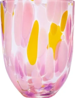 New Anna von Lipa Big Confetti Tumbler Drikkeglas 25 cl, Rosa/Yellow/Lilla