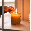 Anna von Lipa Duftlys > Hobnail Amber Duftlys Ø6,7/H8 cm, Honey & Sandalwood