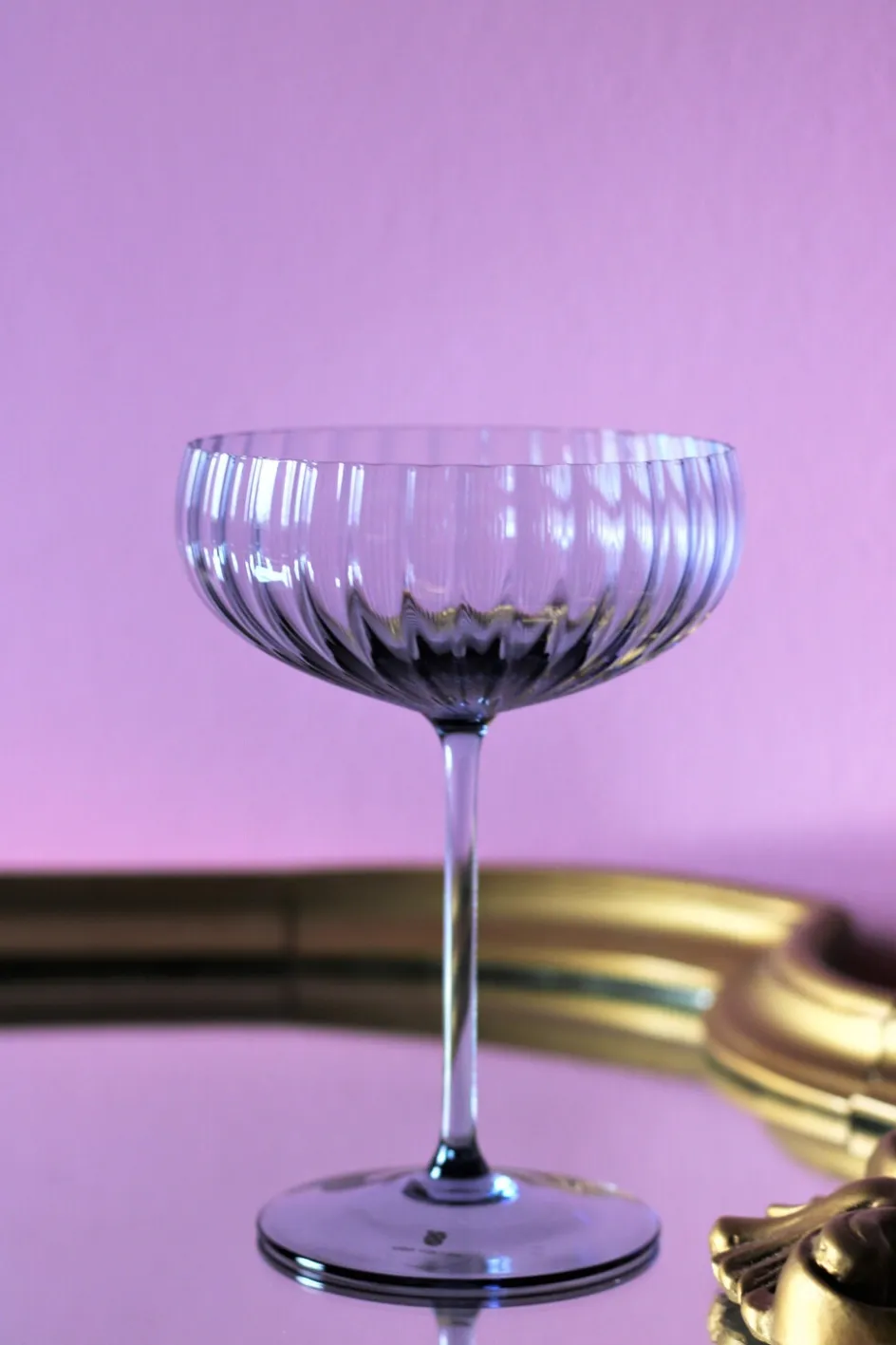 Discount Anna von Lipa Lyon Champagneskål 2 stk. 21 cl, Blue Smoke