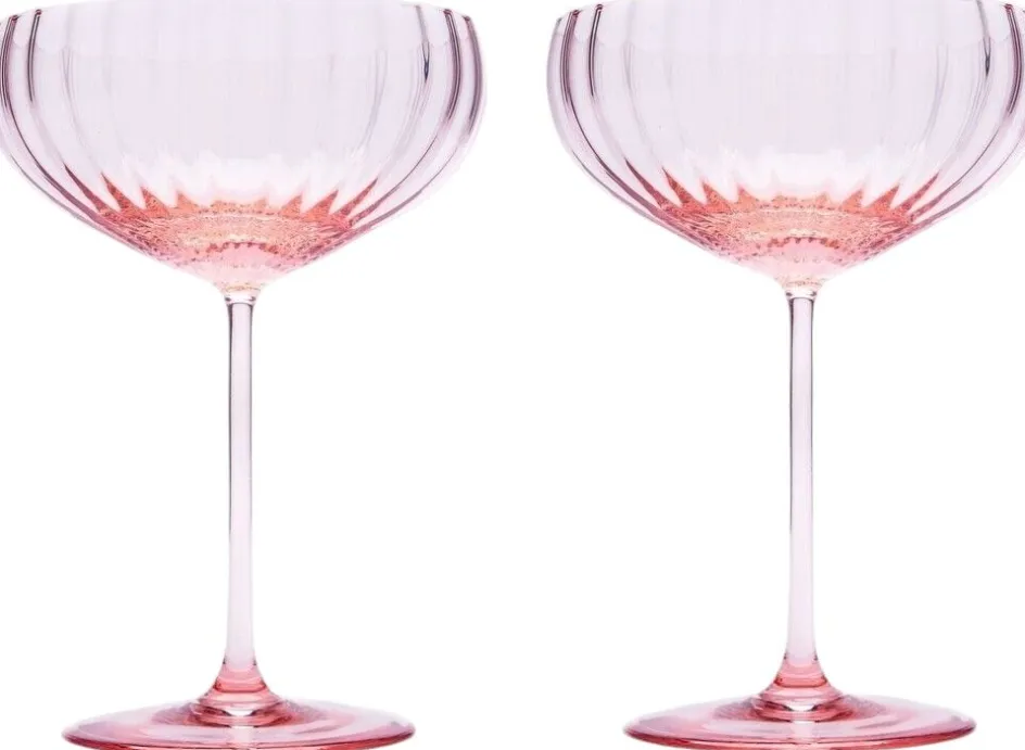 Hot Anna von Lipa Lyon Champagneskål 2 stk. 21 cl, Rosa