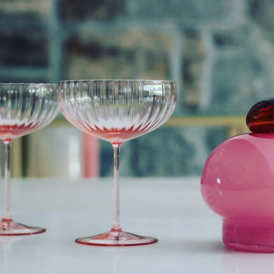 Hot Anna von Lipa Lyon Champagneskål 2 stk. 21 cl, Rosa