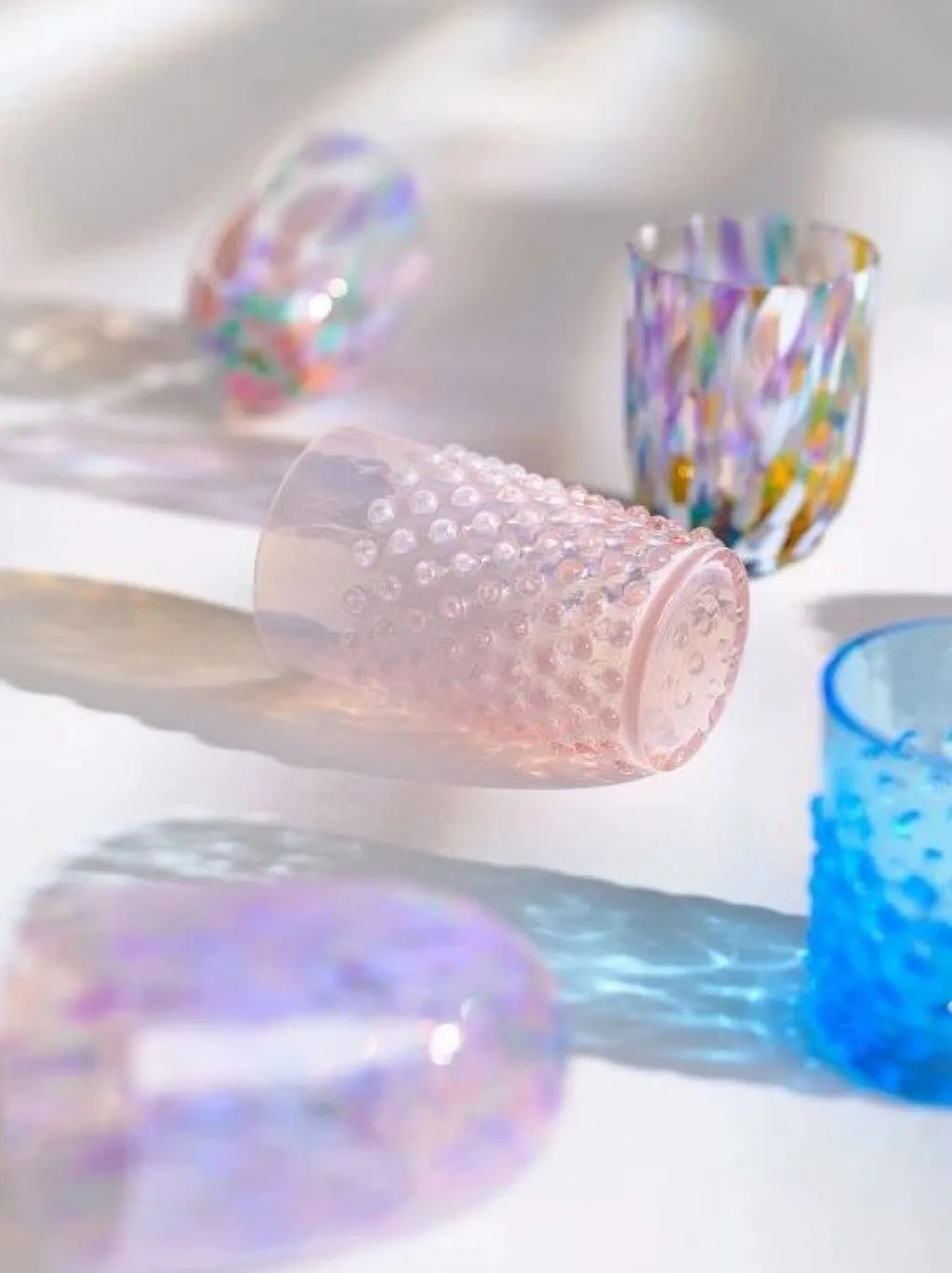 Hot Opaline Hobnail Long Drink Drikkeglas 400 ml, Drinksglas|Drinksglas