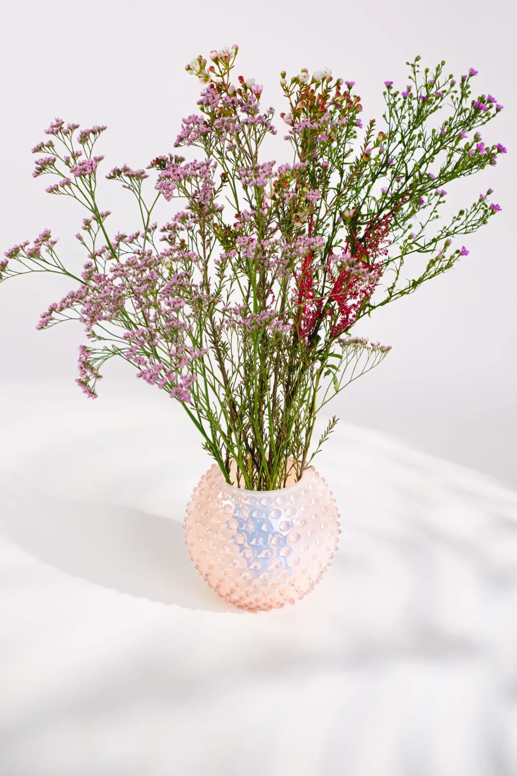 Hot Opaline Hobnail Globe Vase H18 cm, Stue|Vaser