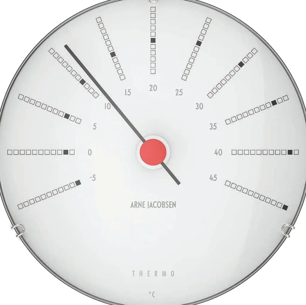 Bankers Vejrstation Termometer Ø12 cm, Hvid Ure Og Vejrstationer