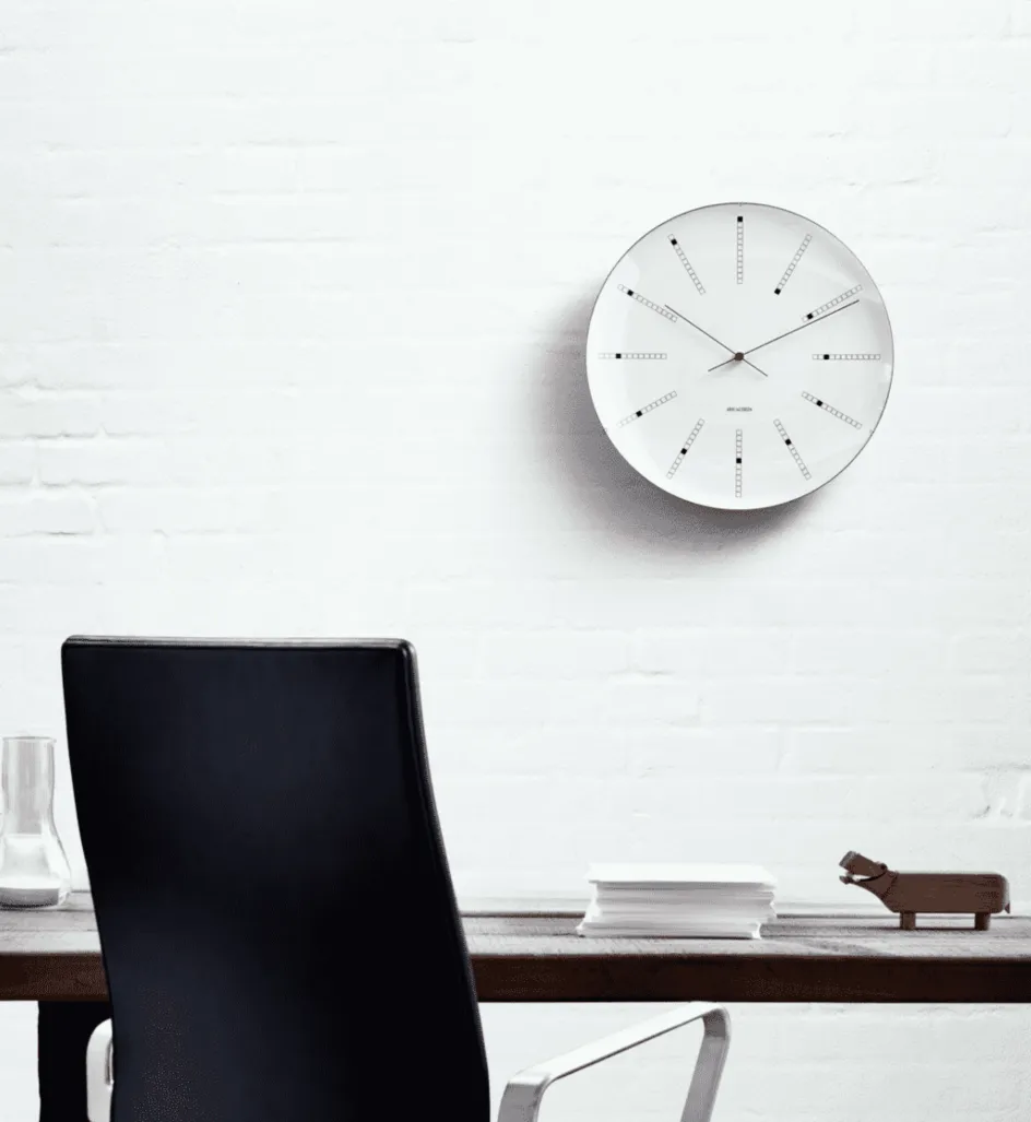 Hot Arne Jacobsen Bankers Vægur , Hvid