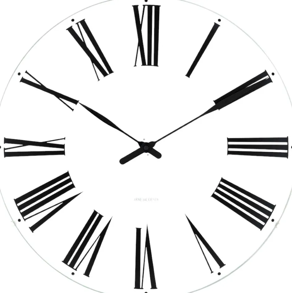 Sale Arne Jacobsen Roman Vægur , Hvid/Sort