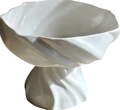 Atelier Marée Stue|Pynteskåle Og Fade > Tidevandspiedestalskål Ø11 cm, Hvid