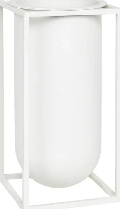 Best Kubus Lolo Vase H24 cm, Hvid Stue|Vaser