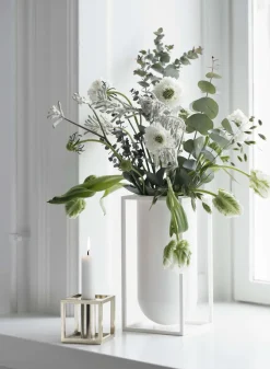 Best Kubus Lolo Vase H24 cm, Hvid Stue|Vaser