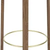 New Passage Barstol H75 cm, Valnød/Messing Stole