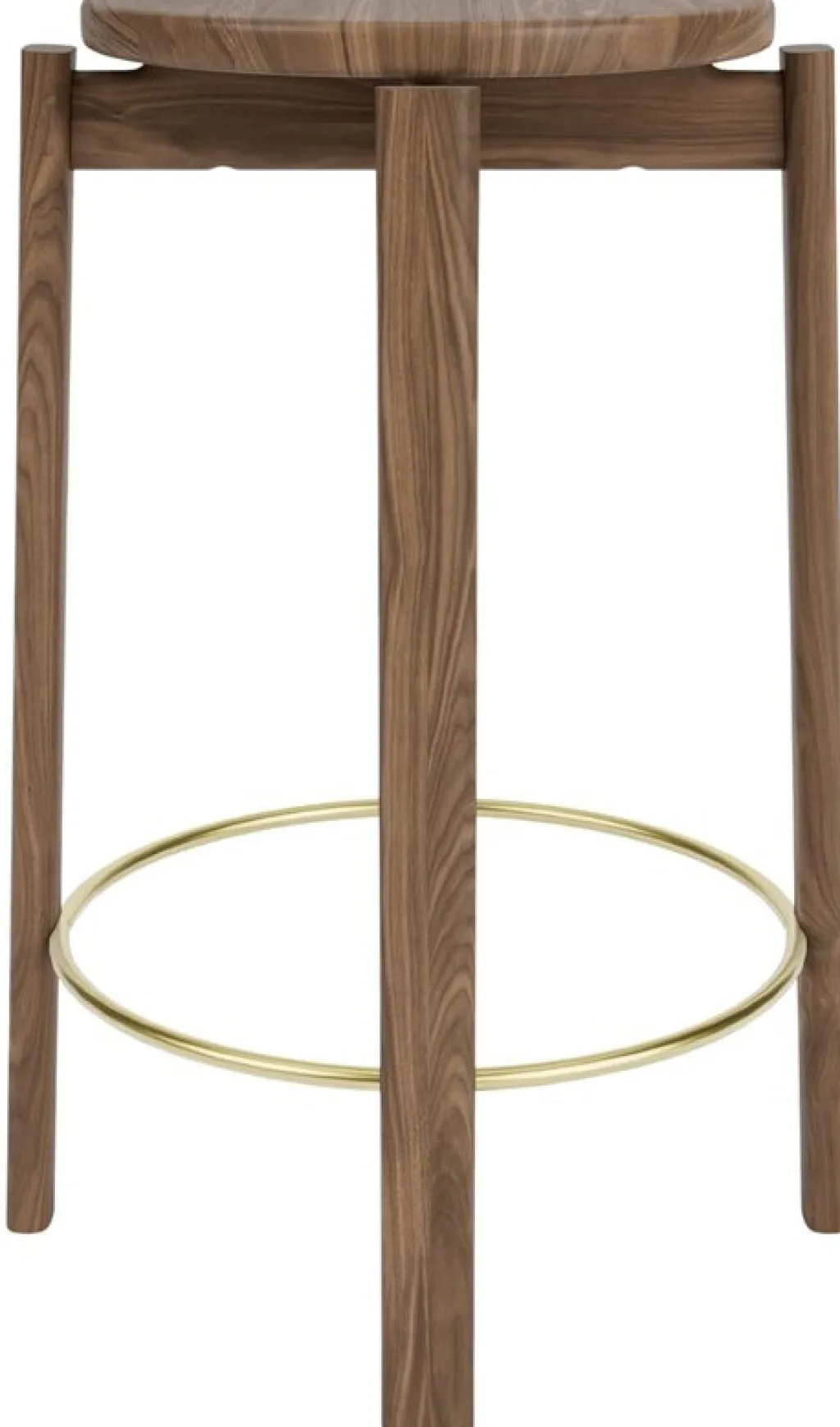 New Passage Barstol H75 cm, Valnød/Messing Stole