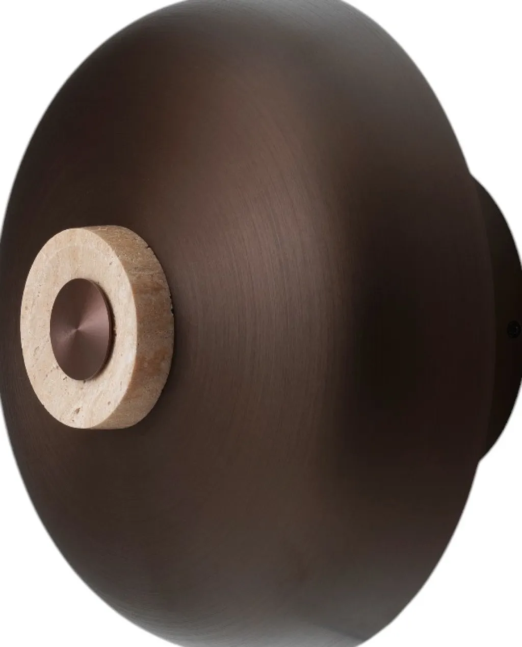Audo Copenhagen Væglamper > Reverse Væglampe Ø24 cm, Beige/Bruneret Messing