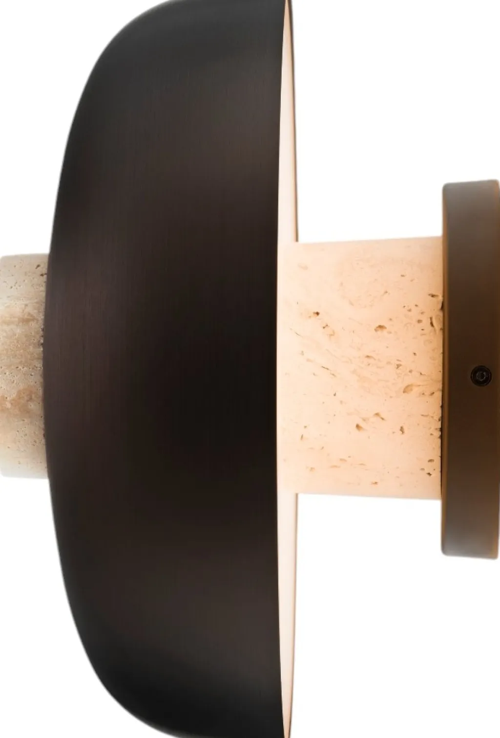 Audo Copenhagen Væglamper > Reverse Væglampe Ø24 cm, Beige/Bruneret Messing