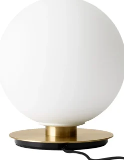 Sale TR Bulb Bord-/Væglampe Ø20 cm, Mat Opal/Messing Lamper Til Soveværelset|Lamper Til Køkkenet