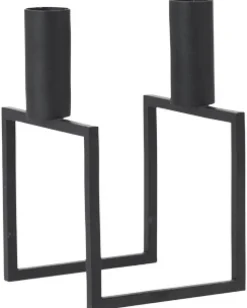 Discount Kubus Line Lysestage H16 cm, Lysestager