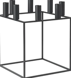 Sale Audo Copenhagen Kubus 8 Lysestage H29 cm, Sort