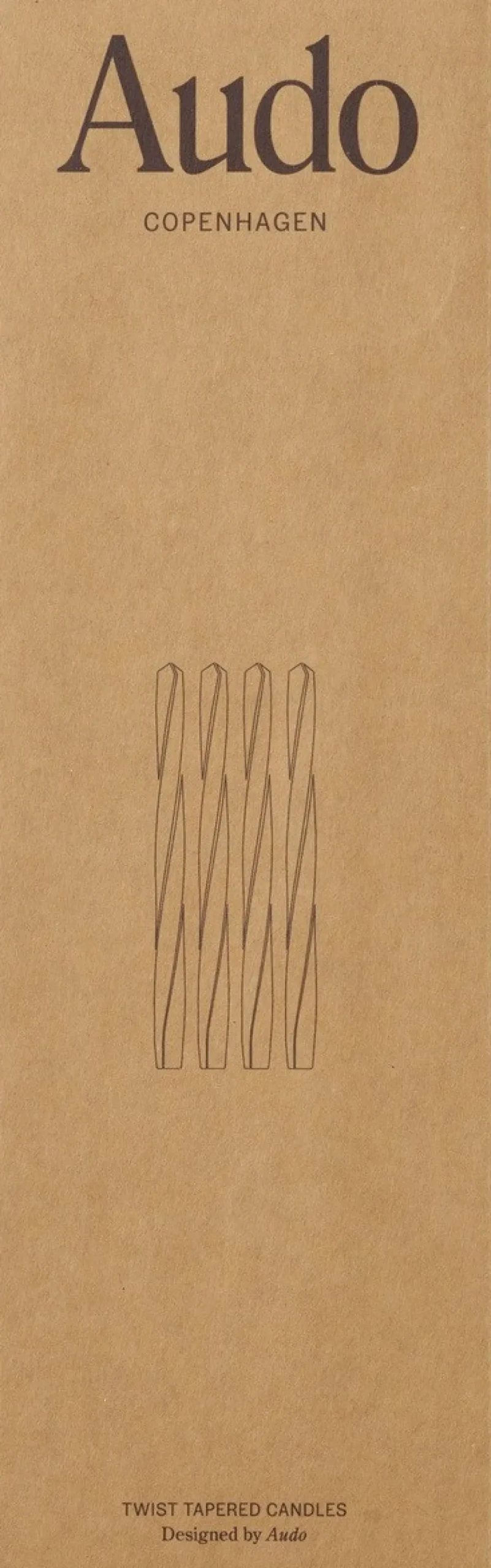 Hot Audo Copenhagen Twist Kronelys 4 stk. 30 cm, Neutral