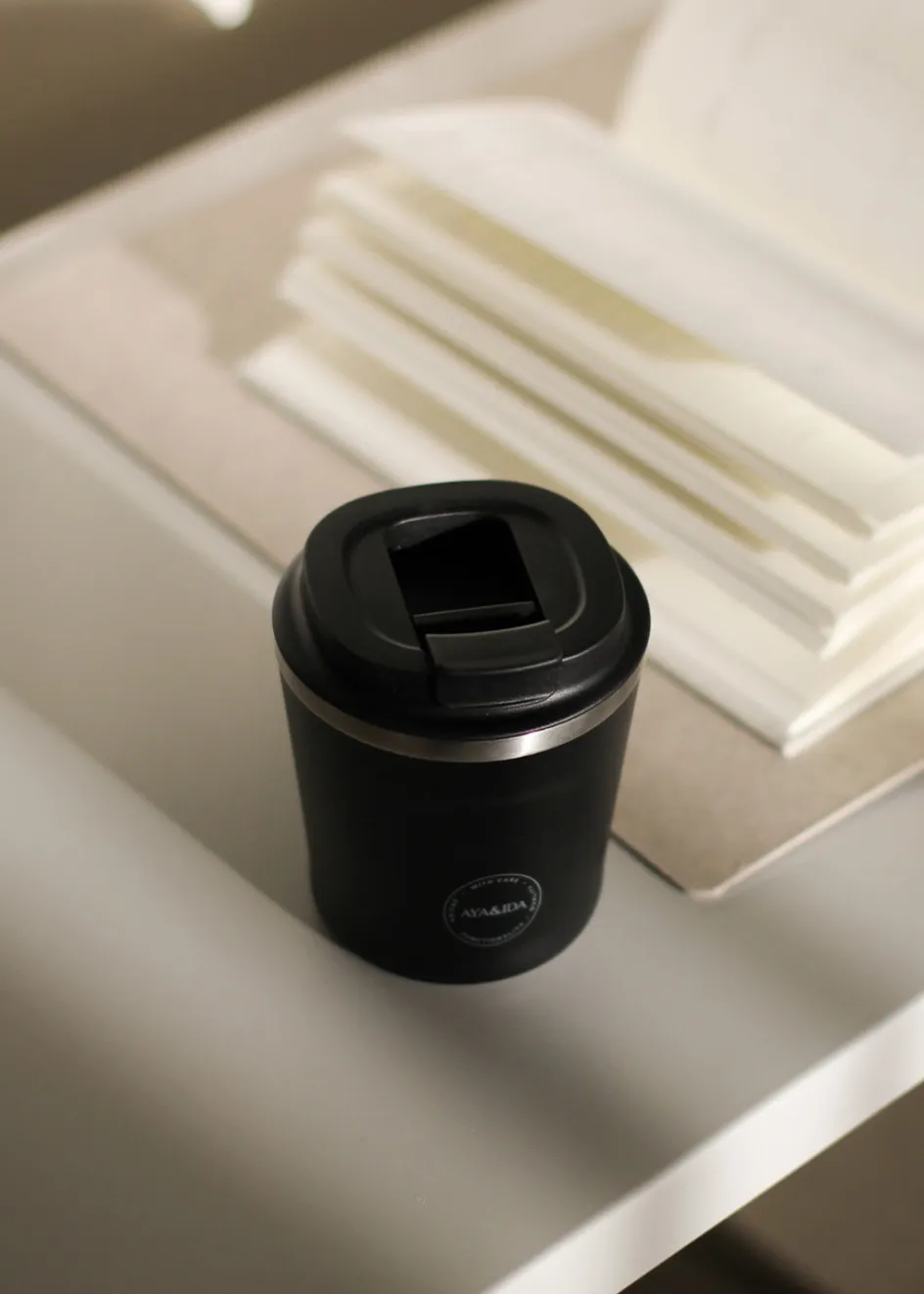 New AYA&IDA CUP2GO Termokop 240 ml, Matte Black