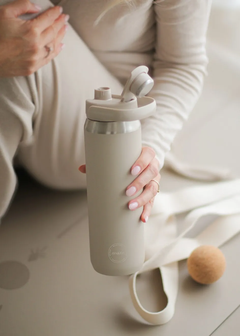 AYA&IDA Sports Drikkeflaske , Cream Beige