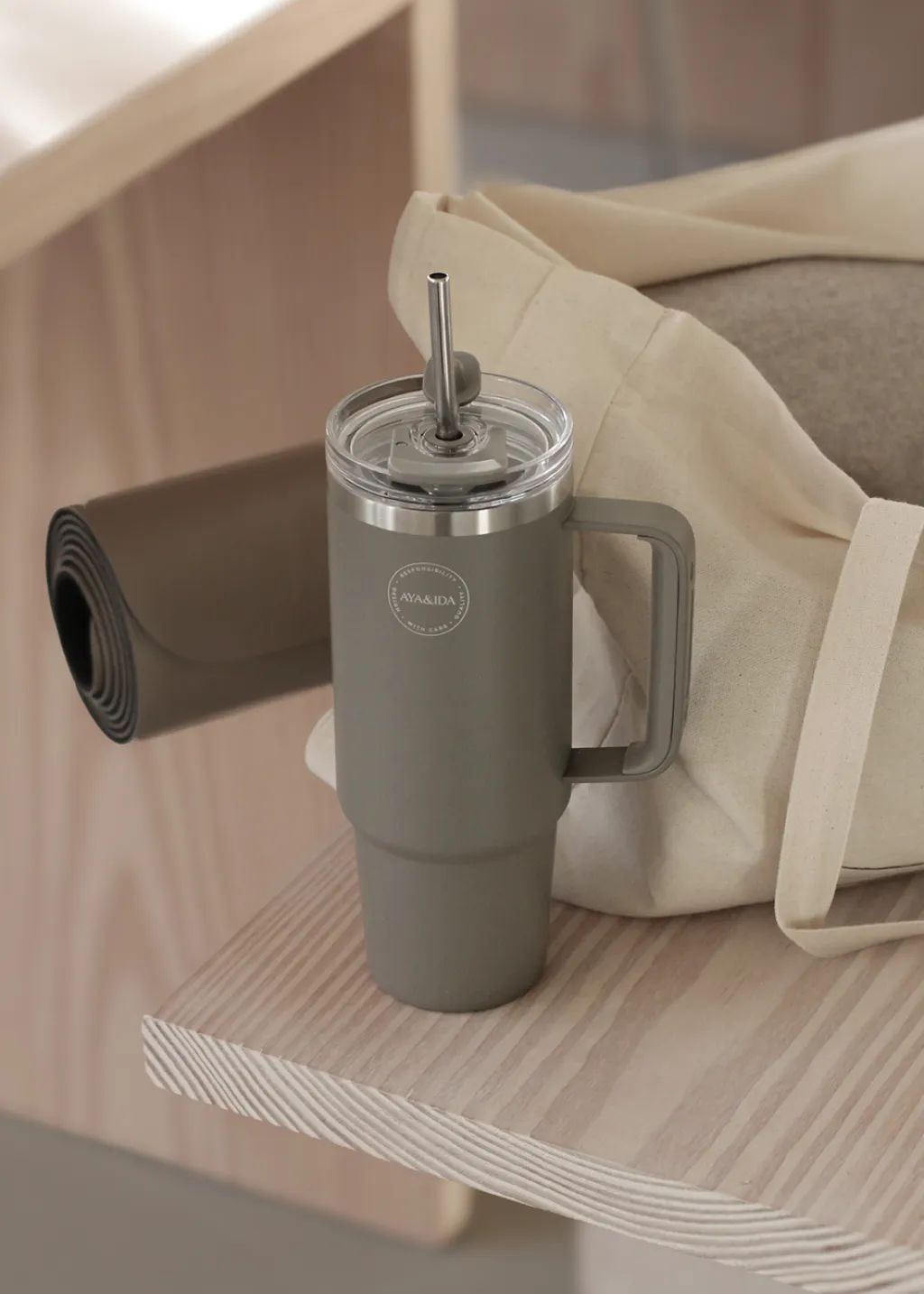 New Termokop m. Sugerør 885 ml, Termokrus Og -Kopper|Termoflasker Og Drikkedunke