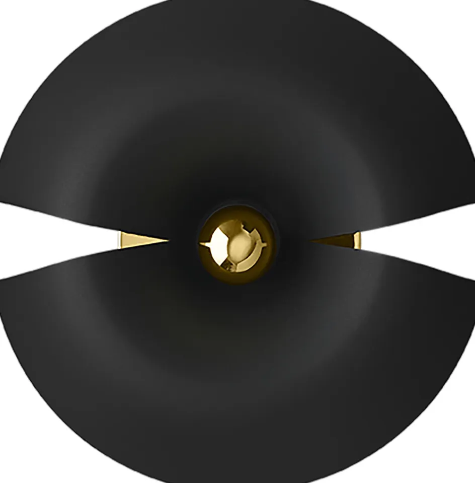 Outlet AYTM CYCNUS Væglampe 30 cm, Sort/Guld