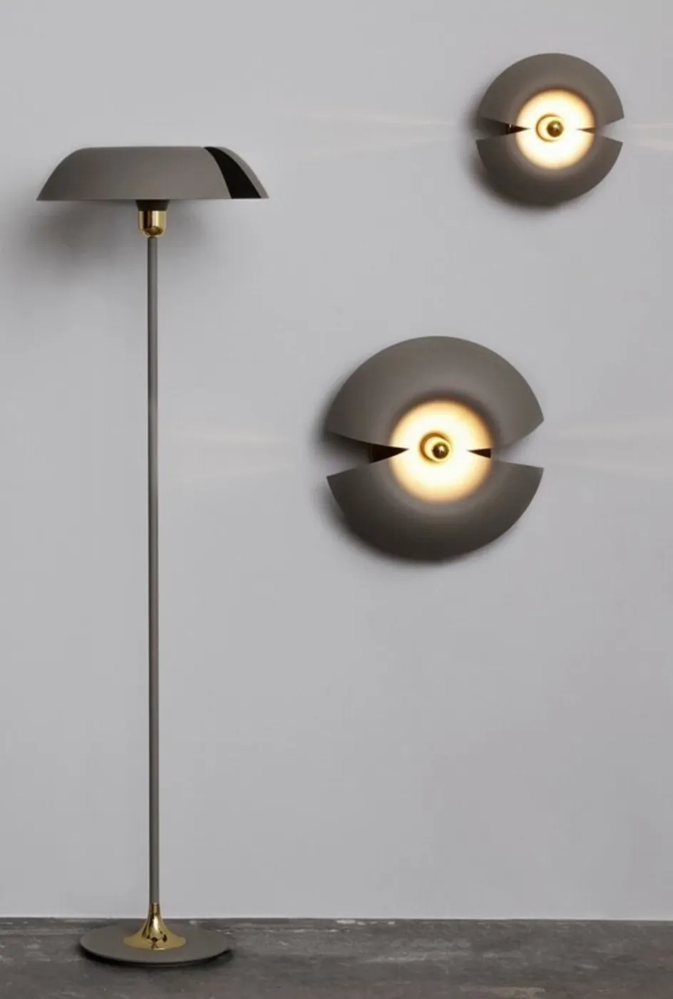 Outlet AYTM CYCNUS Væglampe 30 cm, Sort/Guld