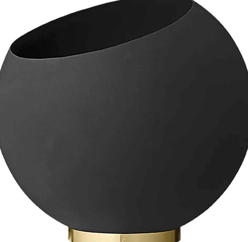 Online AYTM GLOBE Urtepotte H50 cm, Sort/Messing