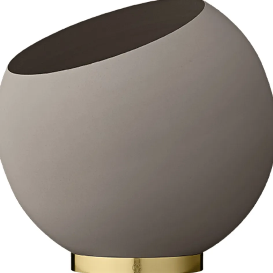Clearance AYTM GLOBE Urtepotte H, Taupe/Messing