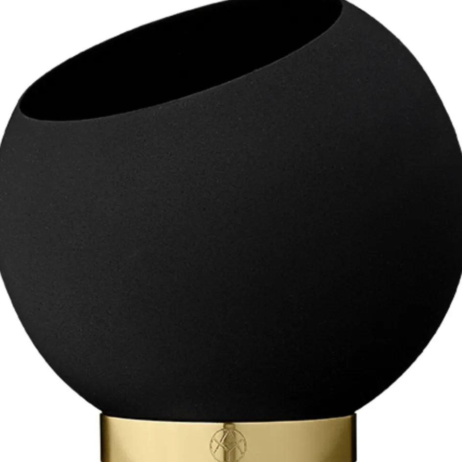 Discount AYTM GLOBE Urtepotte H, Sort/Messing