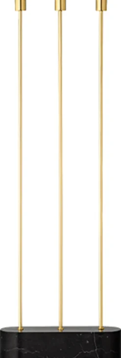 Clearance AYTM GRASIL Gulvlysestage H82 cm, Sort/Guld