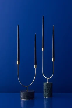 AYTM GRASIL Lysestage H31,6 cm, Sort/Guld