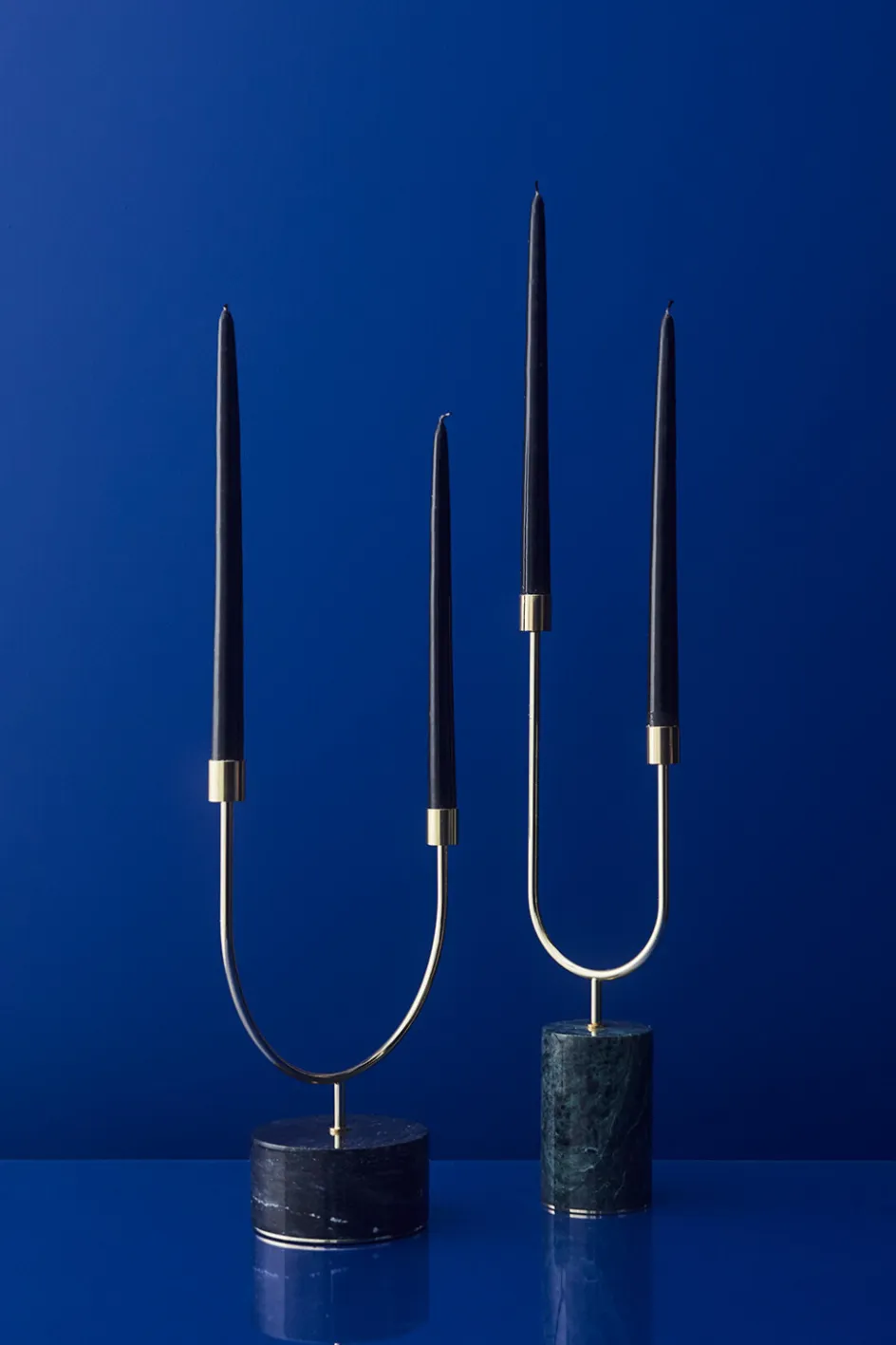 AYTM GRASIL Lysestage H31,6 cm, Sort/Guld