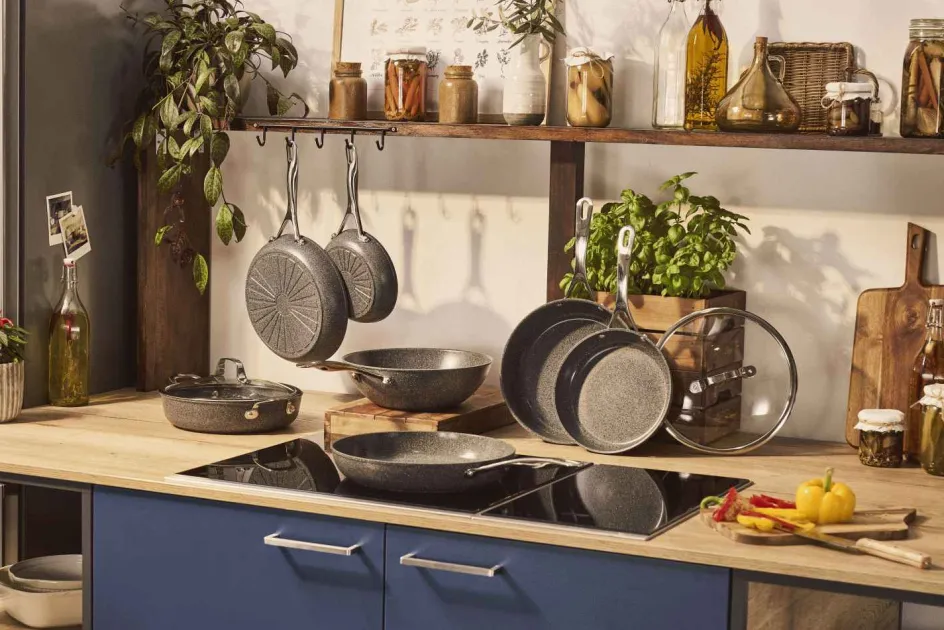 Sale Ballarini Salina Ceramic Sautepande m. Låg 28 cm, Stone Grey