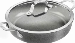 Hot Salina Ceramic Serveringspande m. Låg 28 cm, Stone Grey Pander