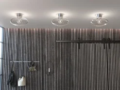 Belid Bullo Plafond ?27 cm, Aluminium/Klar Glas