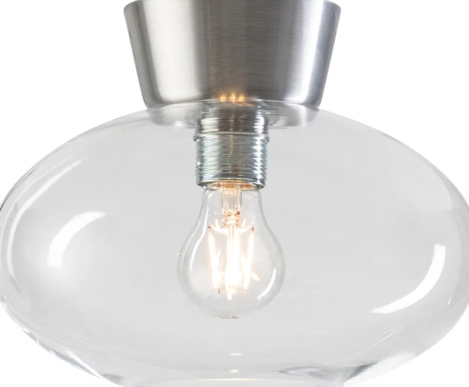 Belid Bullo Plafond ?27 cm, Aluminium/Klar Glas