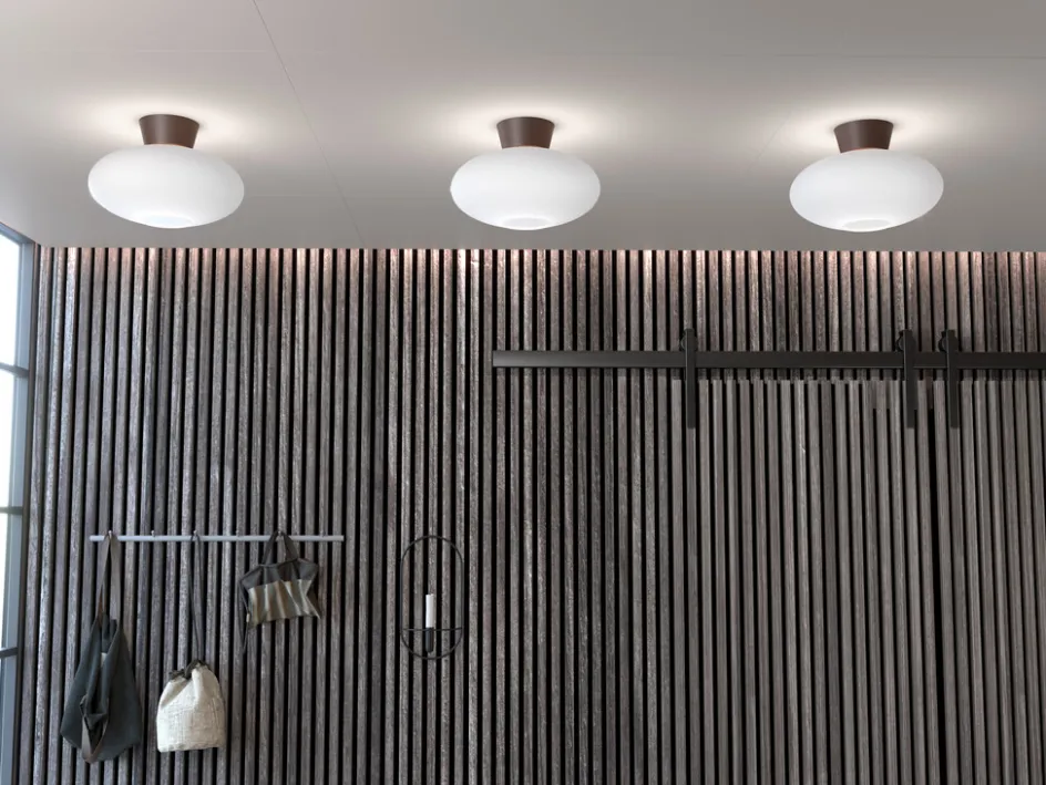 Discount Belid Bullo XL Plafond ?38 cm, Brun/Opal