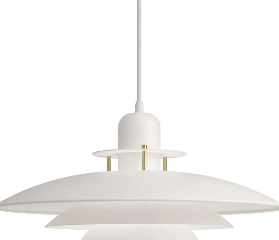 Belid Primus I Pendel Ø43 cm, Mat Hvid/Messing