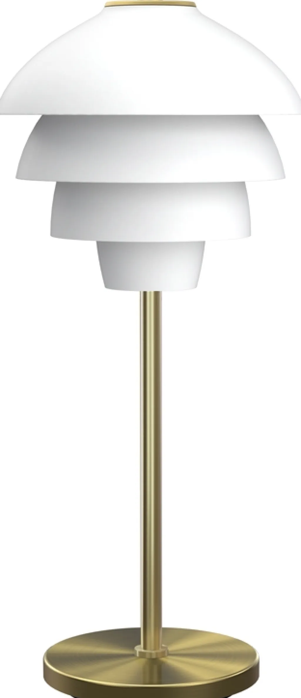 Belid Bordlamper > Valencia Bordlampe H41 cm, Mat Hvid/Messing