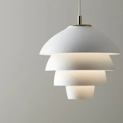 Belid Pendler > Valencia Pendel ?32 cm, Mat Hvid/Messing