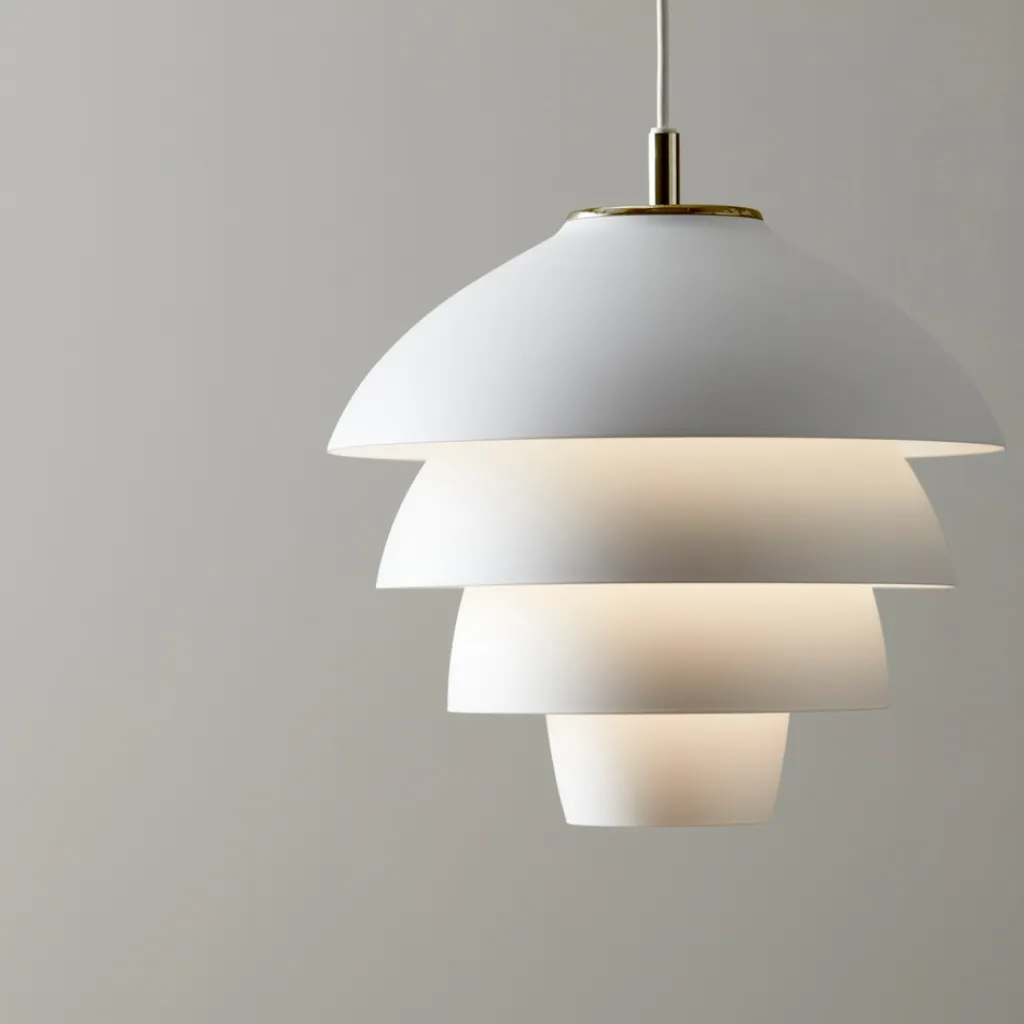 Belid Pendler > Valencia Pendel ?32 cm, Mat Hvid/Messing