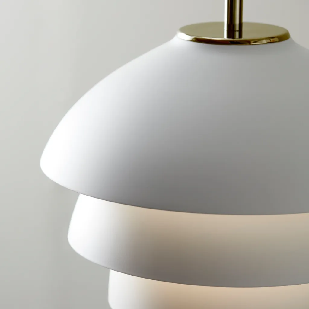 Belid Pendler > Valencia Pendel ?32 cm, Mat Hvid/Messing