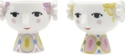 Online Eva Fyrfadsstage 2 stk. H6 cm, Gul/Lavendel Fyrfadsstager