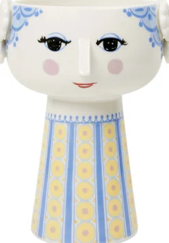 Sale Bjørn Wiinblad Eva Vase H18,5 cm, Blå/Gul