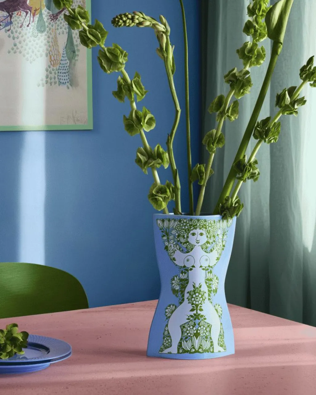 Best Nina Vase H28,5 cm, Lys Blå/Grøn Vaser