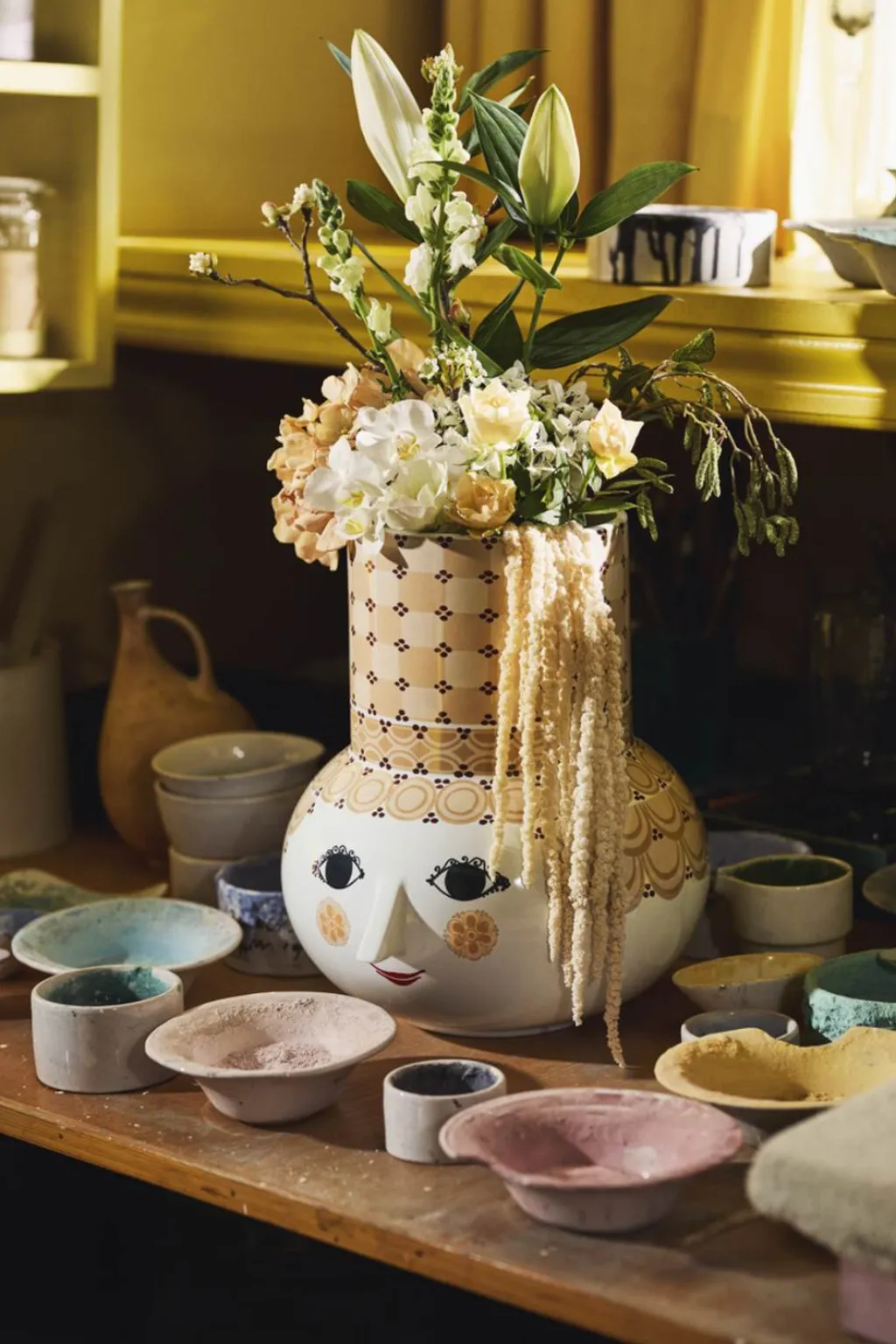 Bjørn Wiinblad Stue|Vaser > Olga Vase H35 cm, Sand