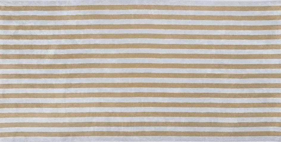 Blomus ARTO Badehåndklæde Tykke Striber 70x140 cm, Micro Chip/Tan